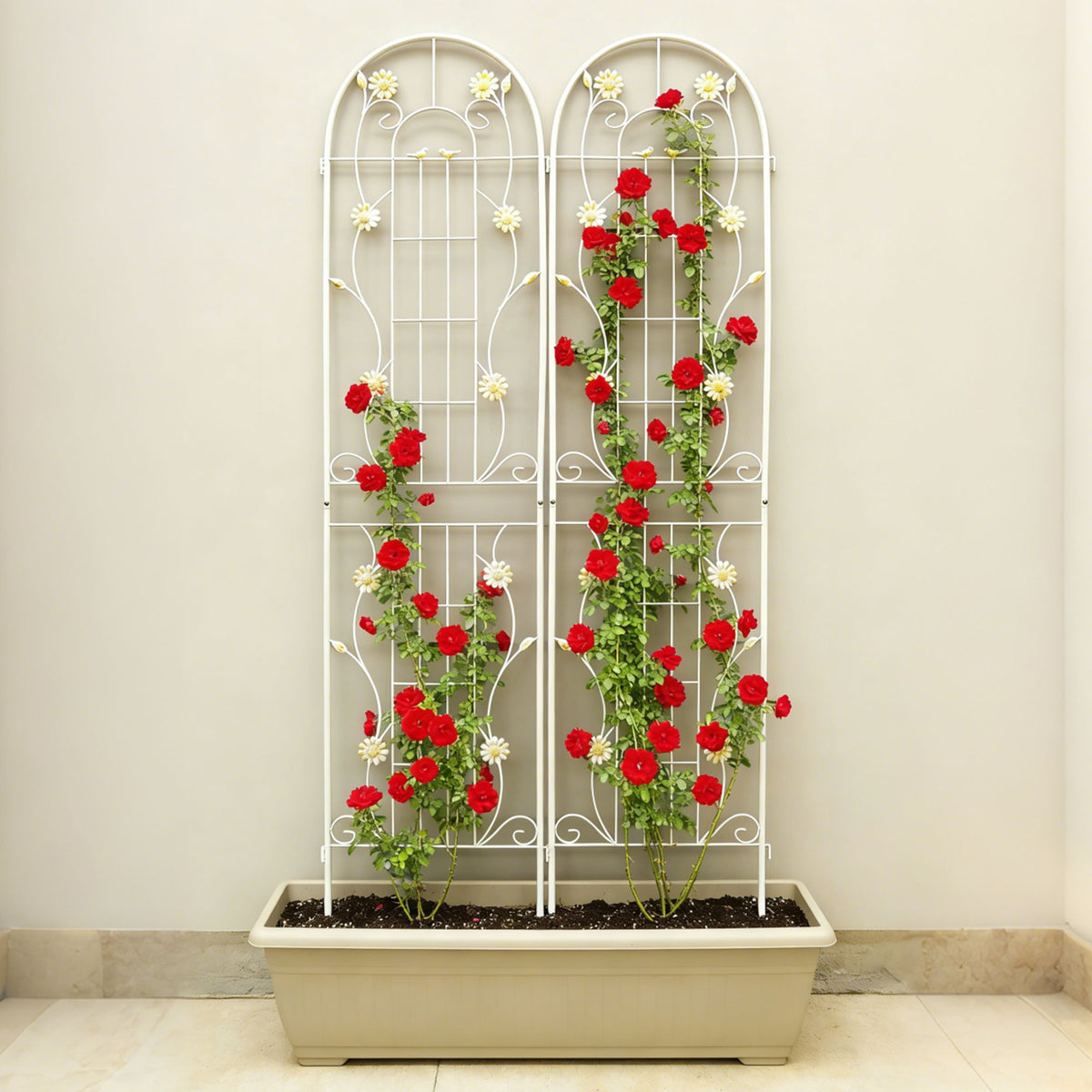 Metal Garden Trellis Rustproof Trellis For Climbing Plant Outdoor Flower Support