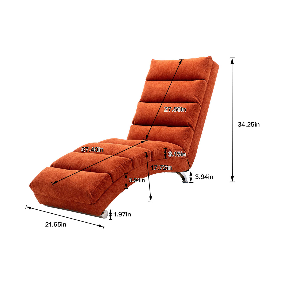 Massage Chaise Lounge Indoor With Remote Control, Ergonomic Electric Massage Lounger