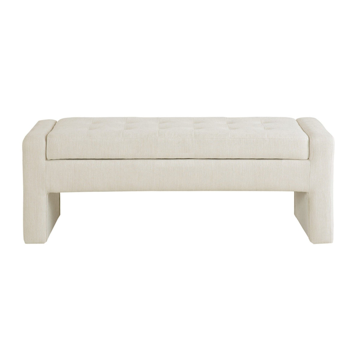Soft Close Storage Bench - Cream