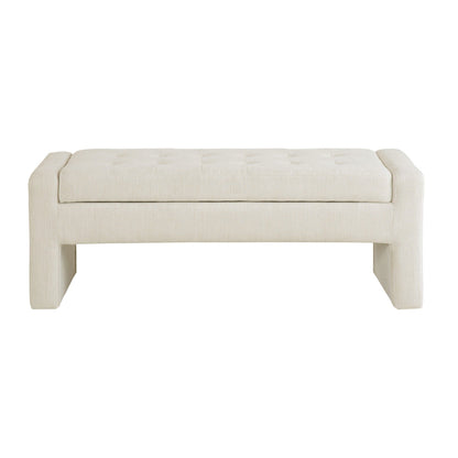 Soft Close Storage Bench - Cream