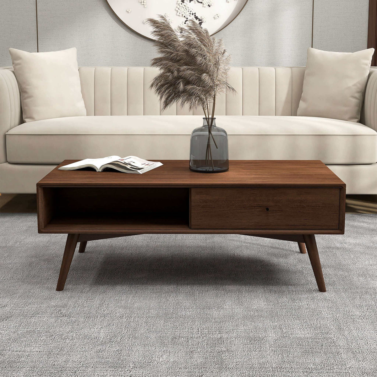 Caroline - Coffee Table - Walnut Brown