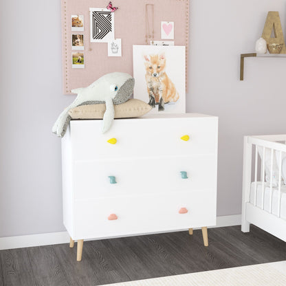 3 Drawer Dresser, Storage Cabinet With Anti Tip Safety