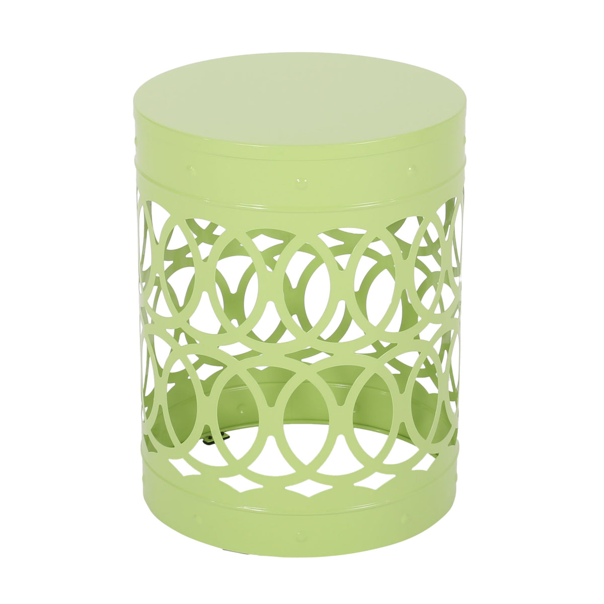 Outdoor Metal Large End Table, Modern Design