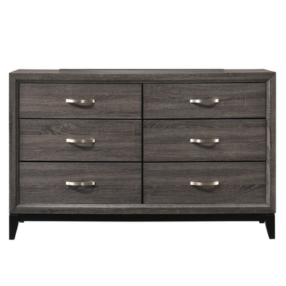 Contemporary 6 Drawer Dresser With Handles