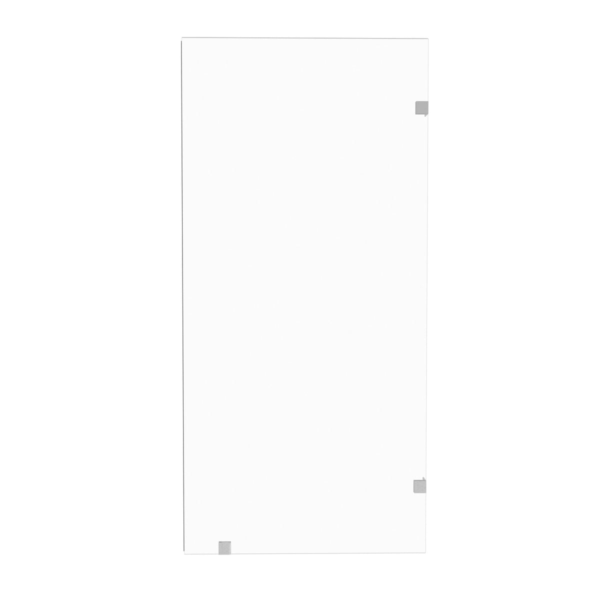 Frameless Bathtub Shower Screen, Reversible Installation