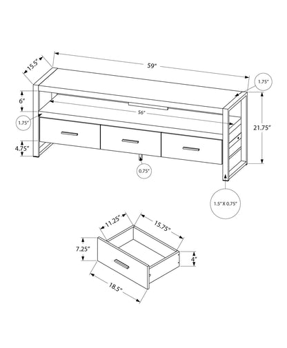 Mueble de TV, consola, centro de entretenimiento multimedia, cajones de almacenamiento, moderno