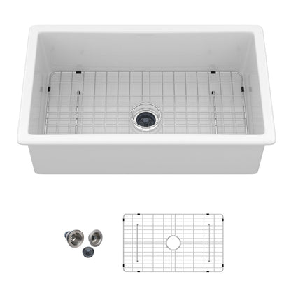 Rectangular Deep Single Bowl, Kitchen Sink With Dual Mount Installation