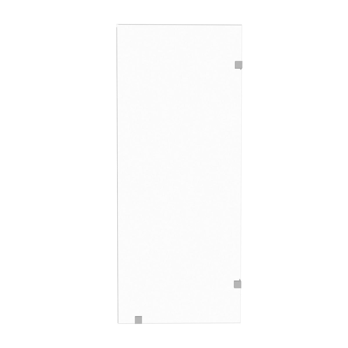 Frameless Bathtub Shower Screen, Reversible Installation