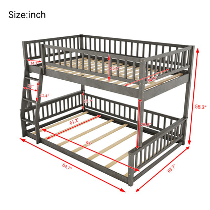 Bunk Bed With Ladder And Guardrails