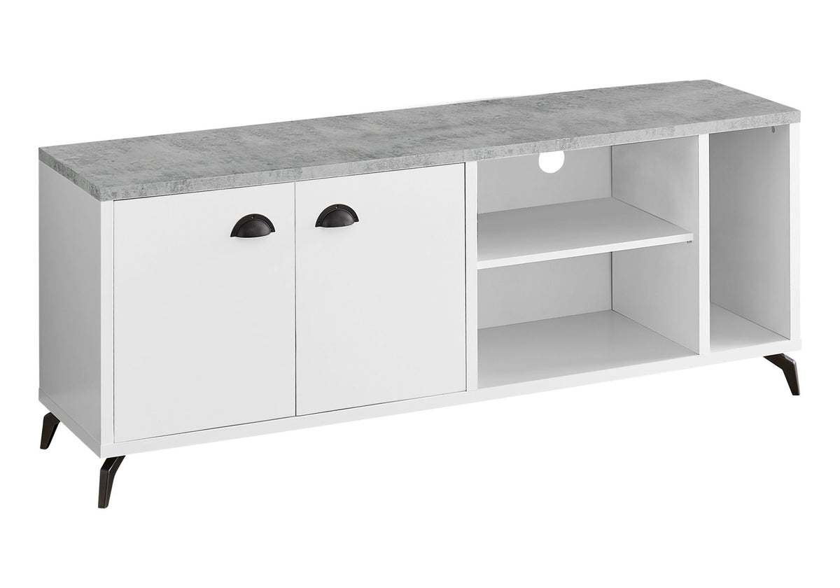 Mueble de TV, consola, centro de entretenimiento multimedia, mueble de almacenamiento, contemporáneo y moderno
