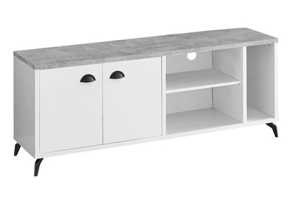 Mueble de TV, consola, centro de entretenimiento multimedia, mueble de almacenamiento, contemporáneo y moderno