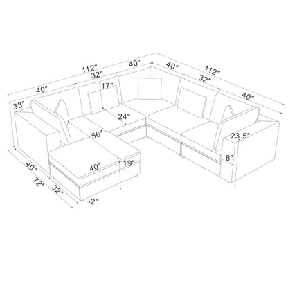 Upholstered Modular Sectional & Custom Configuration