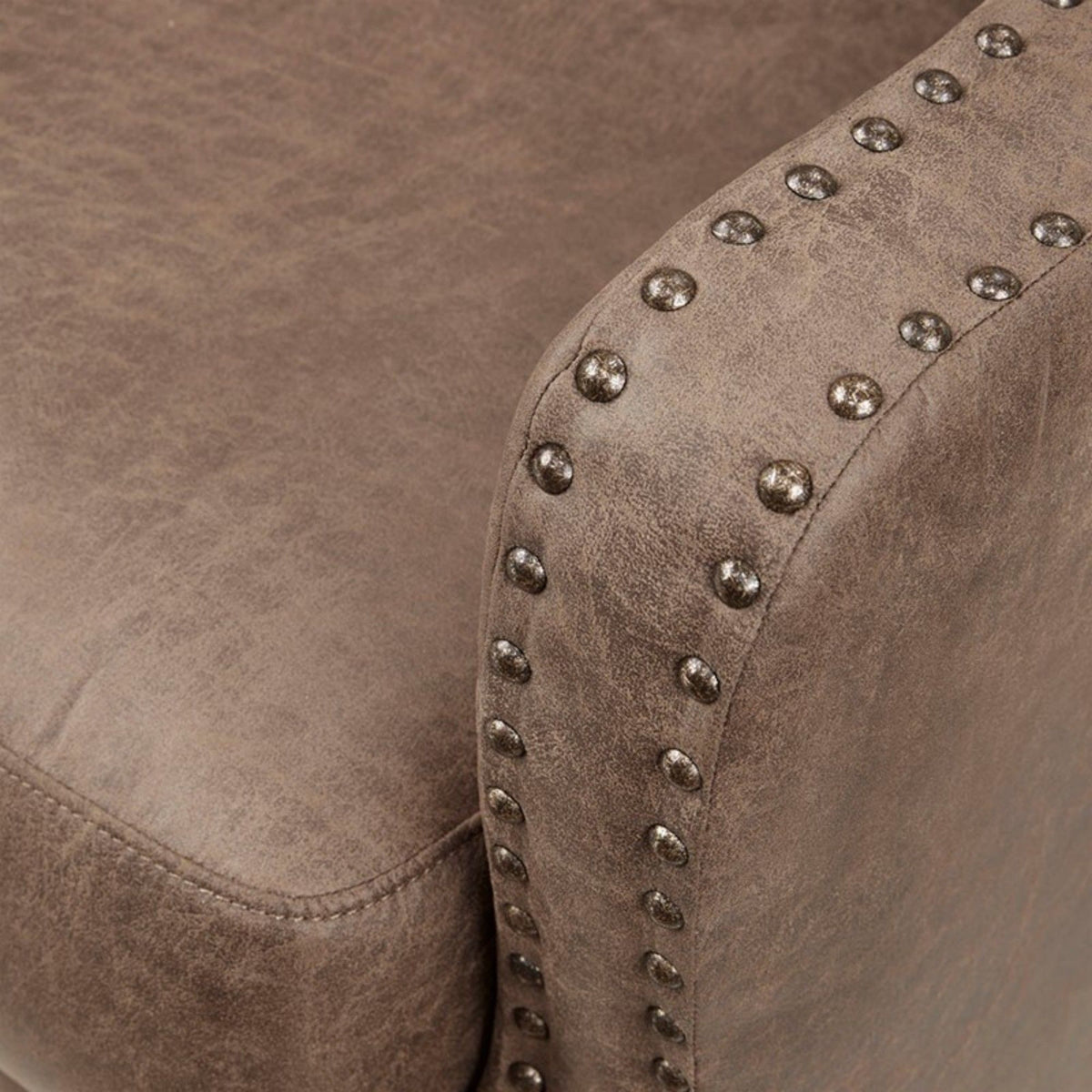 Shasta - Accent Chair With Nail Buttons - Brown
