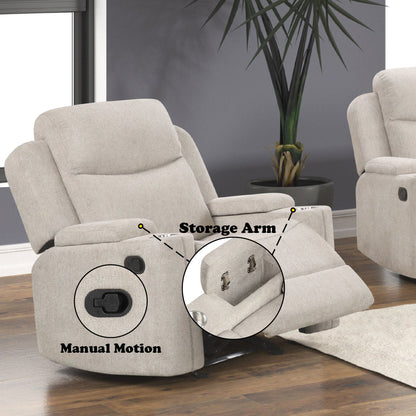 Galya - Sillón reclinable Motion Glider - Gris claro