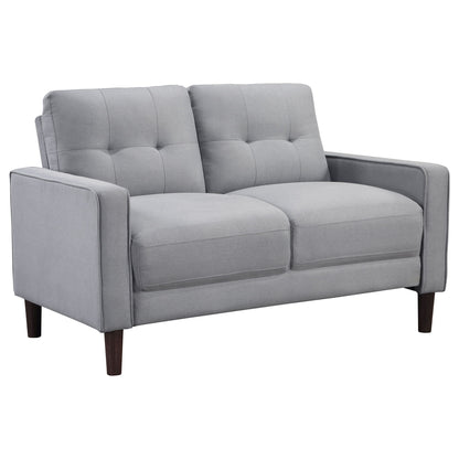 Harvey - Tufted Loveseat With Track Arm Design