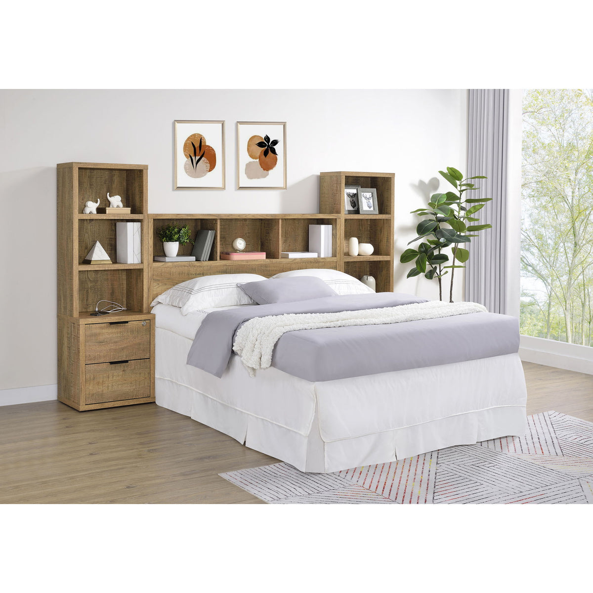 Geary - 3 Piece Bedroom Set With Bookcase Headboard