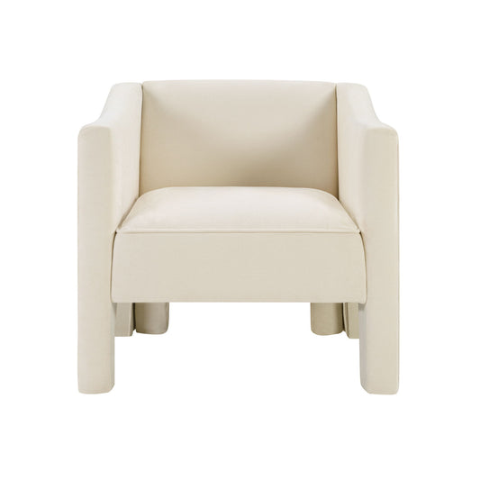 Barrel Accent Chair With Enclosed Arms