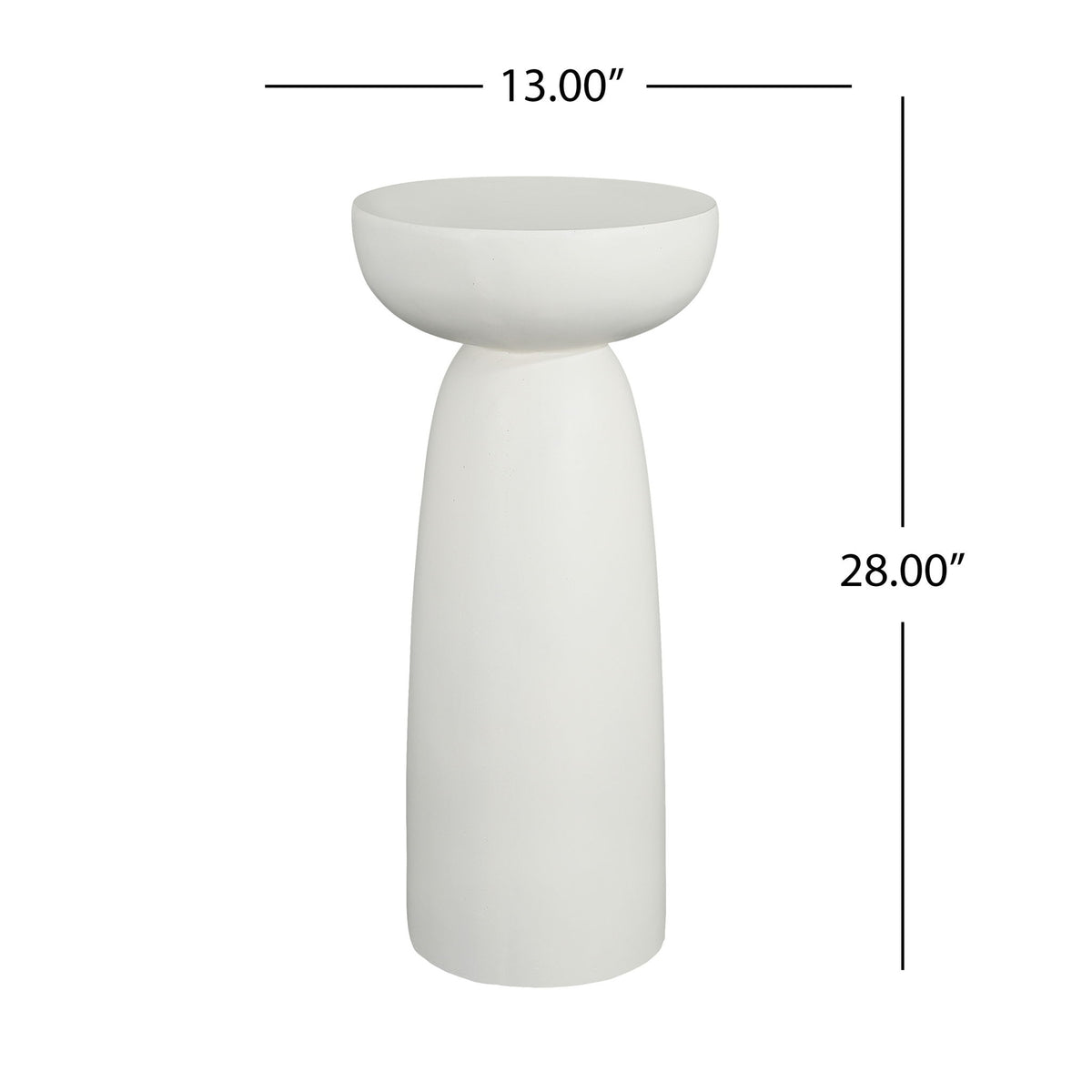 Magnesium Oxide Plant Stand - White