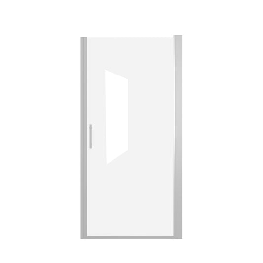 Shower Door, Tempered Glass With Explosion Proof Film, Half Frame Design - Chrome
