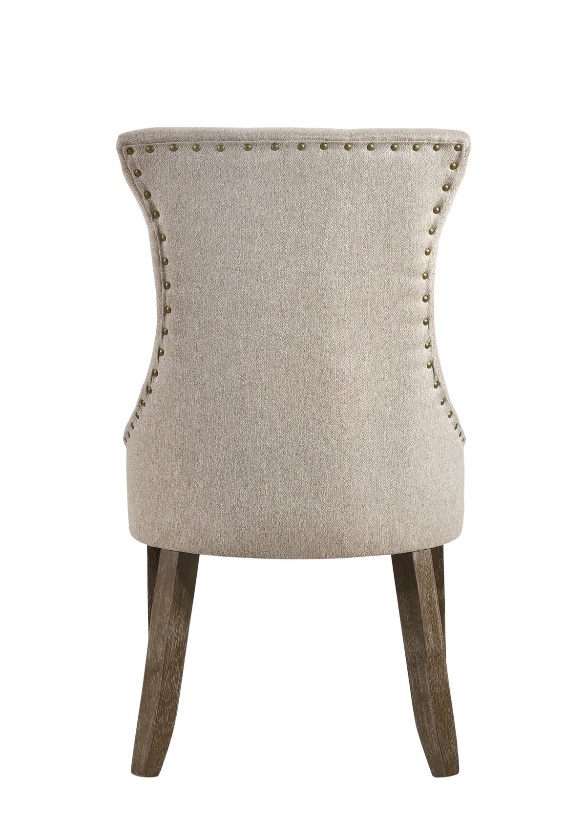 Gabrian - Silla auxiliar de madera reciclada en dos tonos (juego de 2) - Beige/Gris