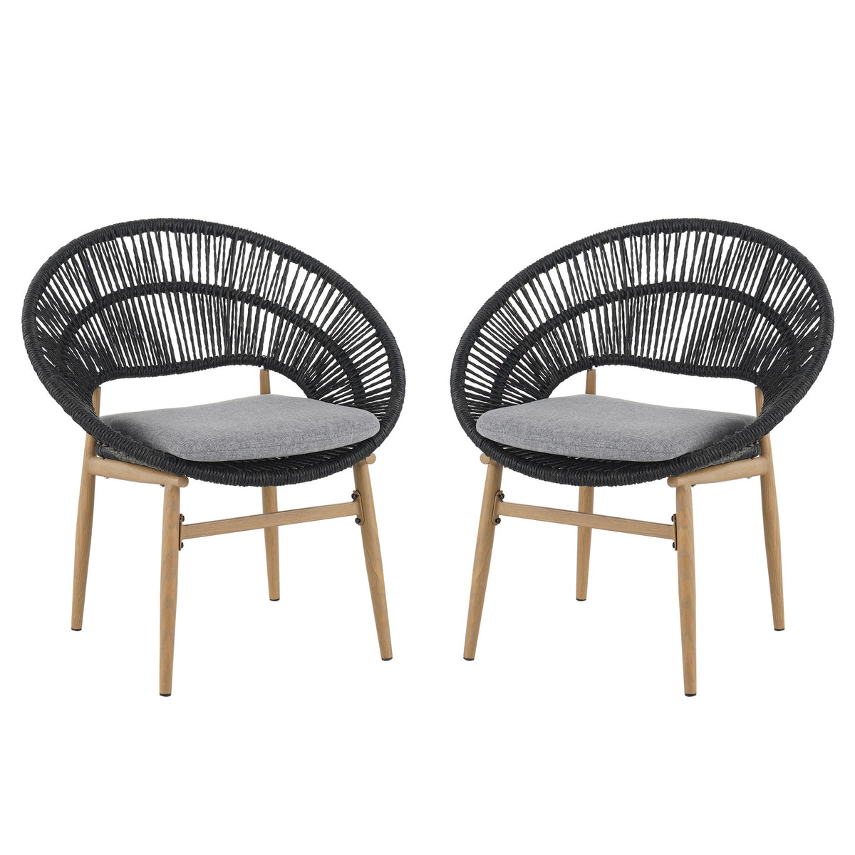 Cyril - Outdoor Papasan Style Dining Chair (Set of 2)