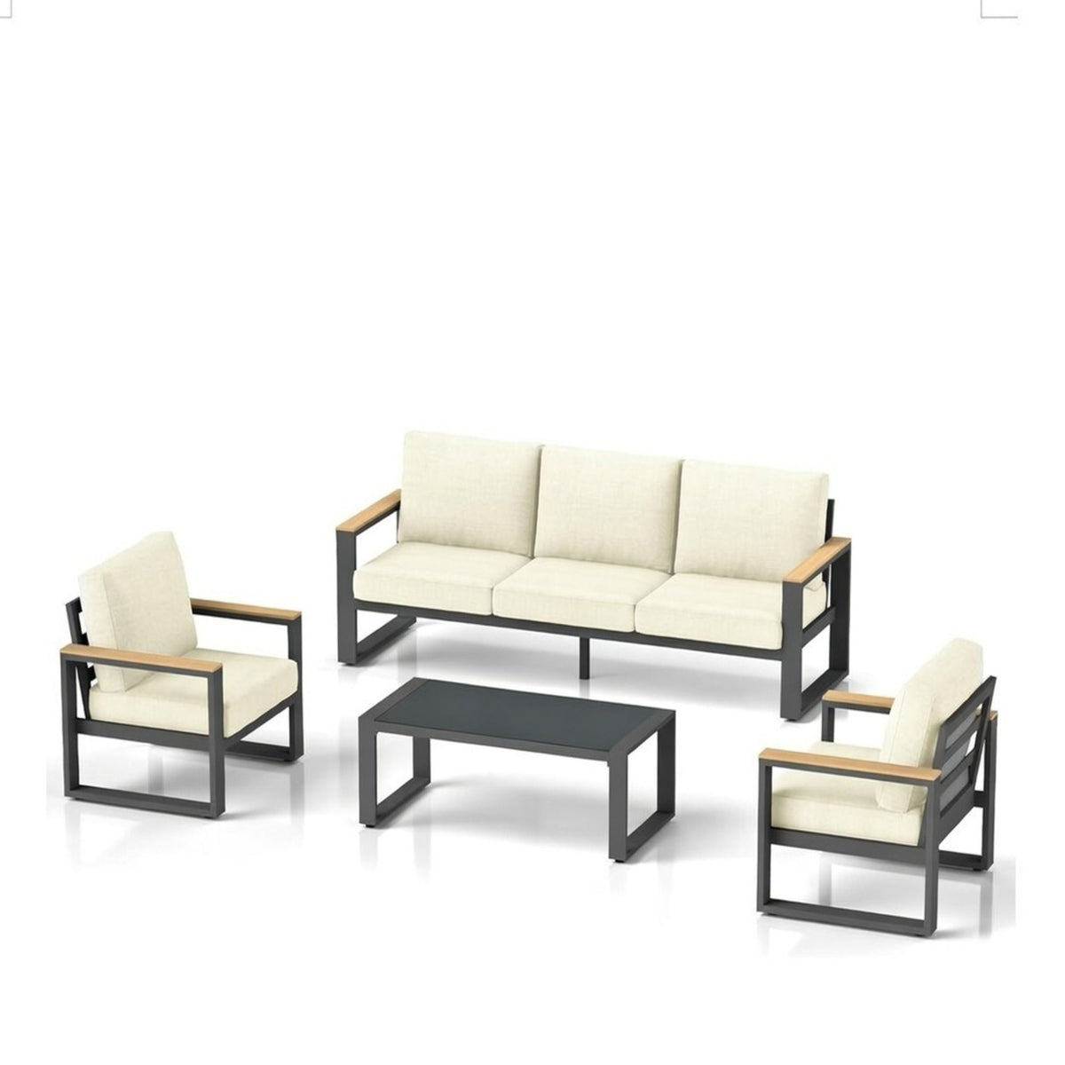 Modern Outdoor Sofa Set With Coffee Table
