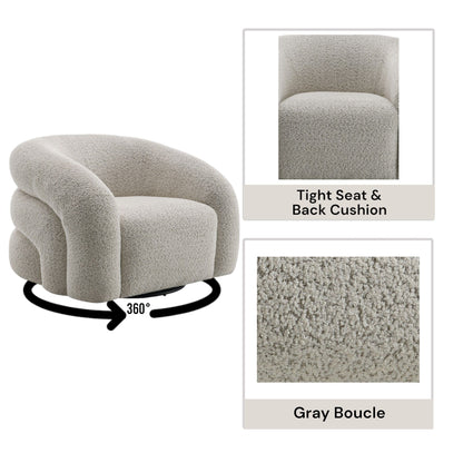 Irma - Silla giratoria - Gris