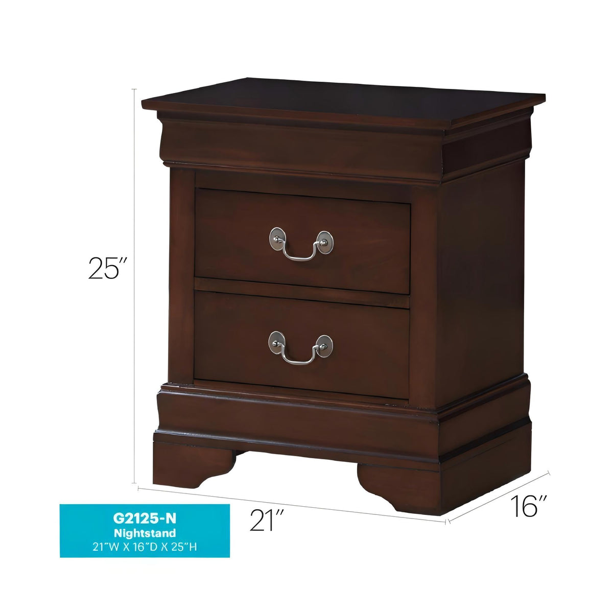 Louis Phillipe - Storage Nightstand - Cappuccino