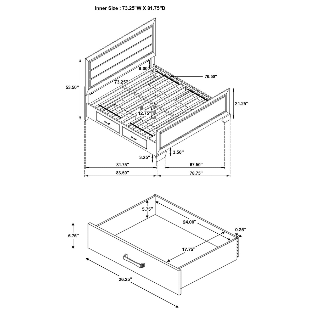 Oatfield - Panel Bed