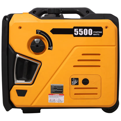 Super Quiet Inverter Generator 5.5Kw Portable Electric & Remote Start Aluminum, 224Cc 4 Stroke