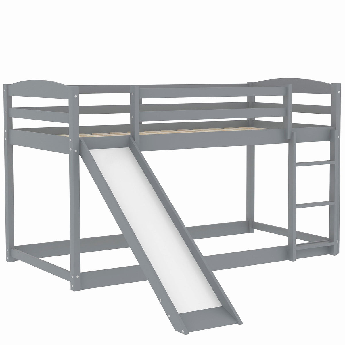 Durable Bunk Bed With Convertible Slide And Ladder