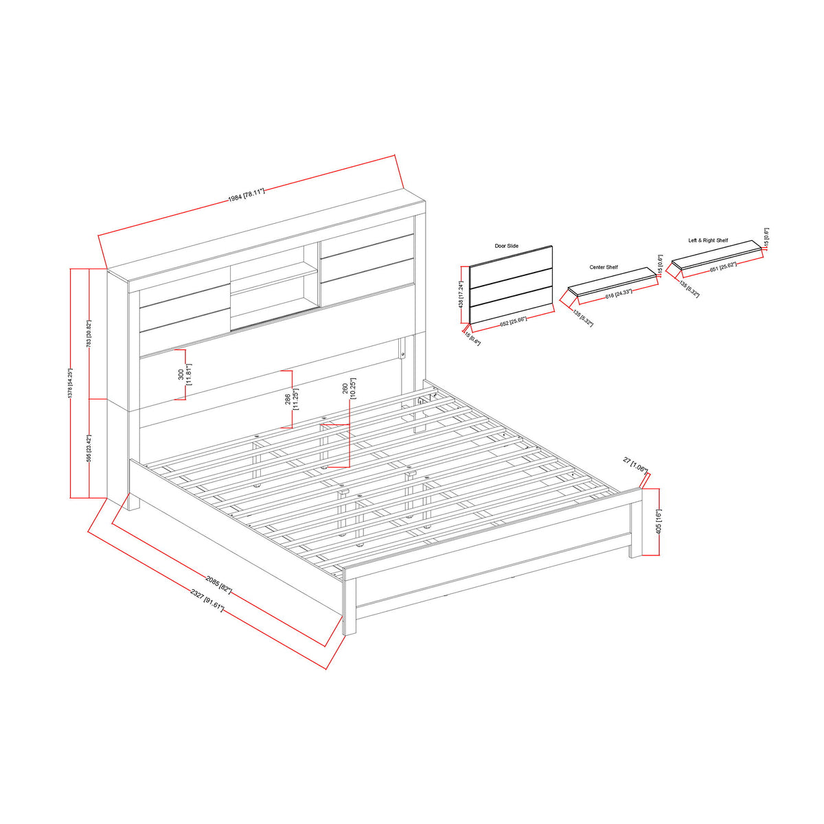 Urban - 5 Piece Set With Bookcase