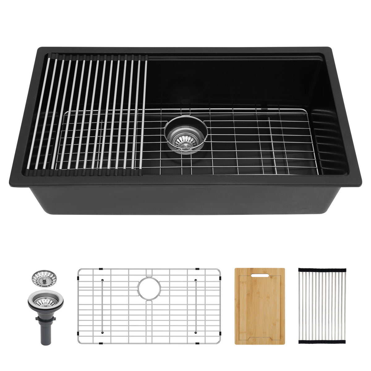 Quartz Kitchen Sink, Granite Composite Workstation Undermount