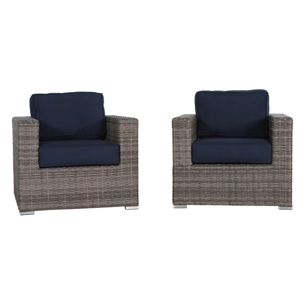 Silla de patio con cojines de diseño elegante