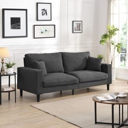 Modern Upholstered 3 Seat Sofa, High Resilience