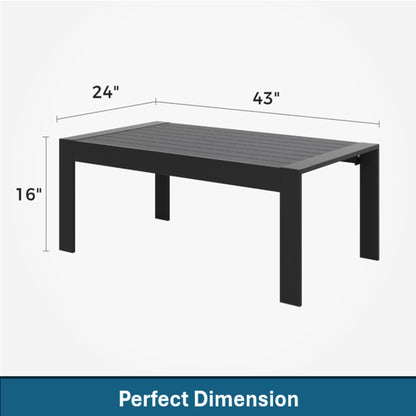 Modern Rectangle Outdoor Coffee Table