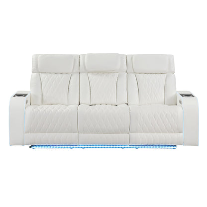 Electra - Power Reclining Set With Power Headrests, Massage And LED Lighting