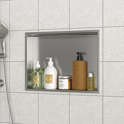Stainless Steel Shower Niche With Seamless Design For Bathroom Storage