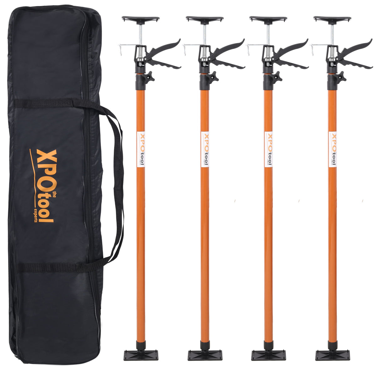 Adjustable Support Pole System For Drywalls And Cabinets With Carry Bag