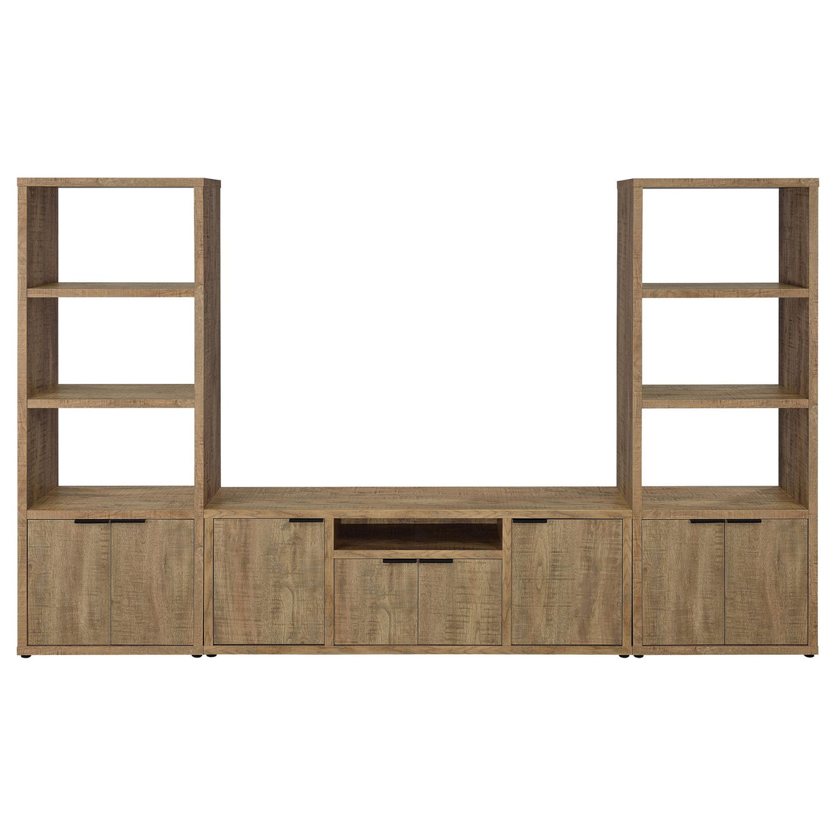Noriega - 3 Piece TV Entertainment Center, Open & Concealed Storage - Wood