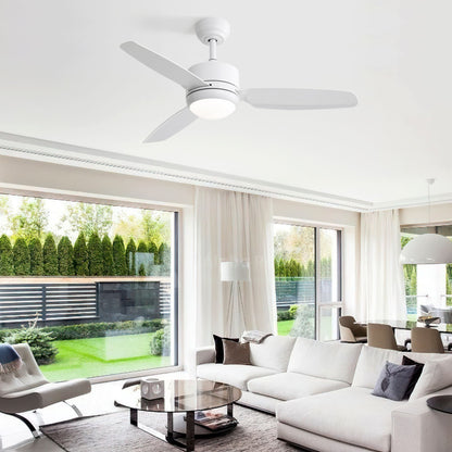 46" New Design Ceiling Fan With Lights 3 ABS Blades 6-Speed Dc Motor