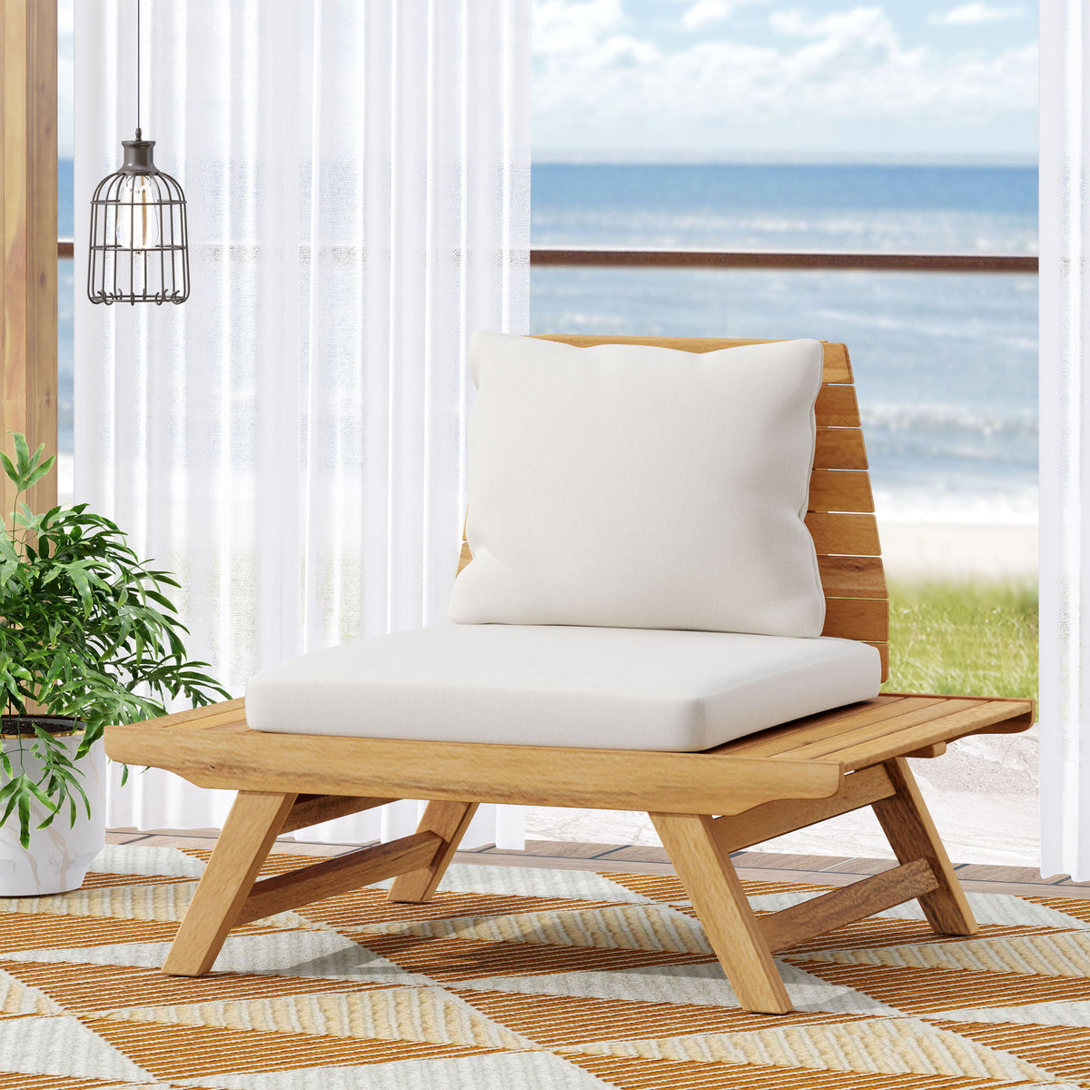 Sedona - Outdoor Club Chair With Slatted Design