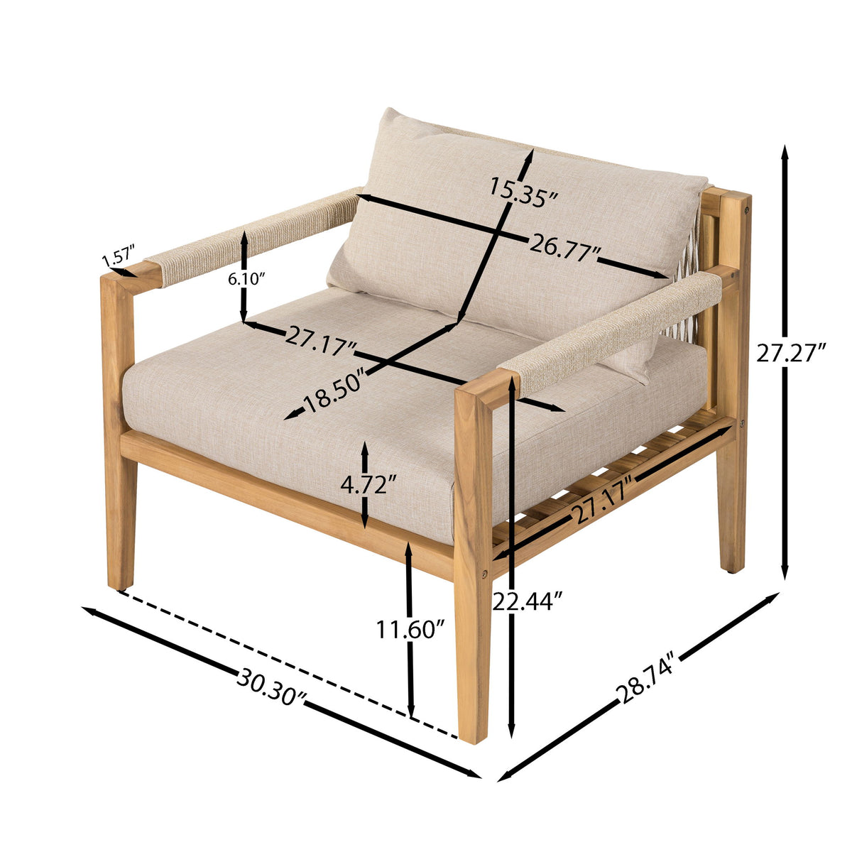 Outdoor Leisure Chair, Comfortable & Versatile For Any Patio