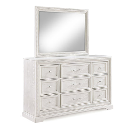 6 Drawer Storage Dresser Antique Wooden Bedroom Furniture - Antique White