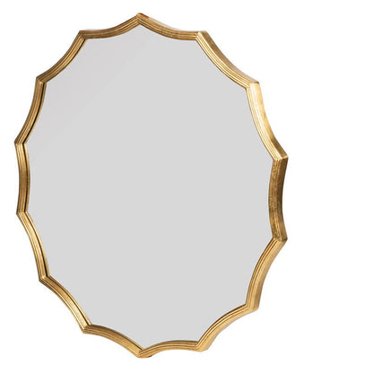 Round Sunburst Wall Mirror With, Wall Decor Mirror For Entryway Bedroom Living Room - Gold