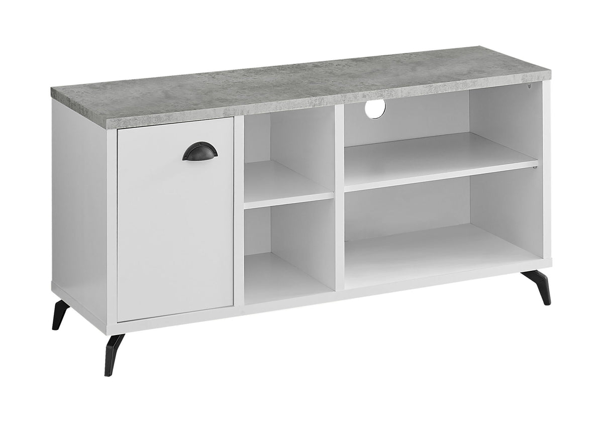 Mueble de TV, consola, centro de entretenimiento multimedia, mueble de almacenamiento, contemporáneo y moderno