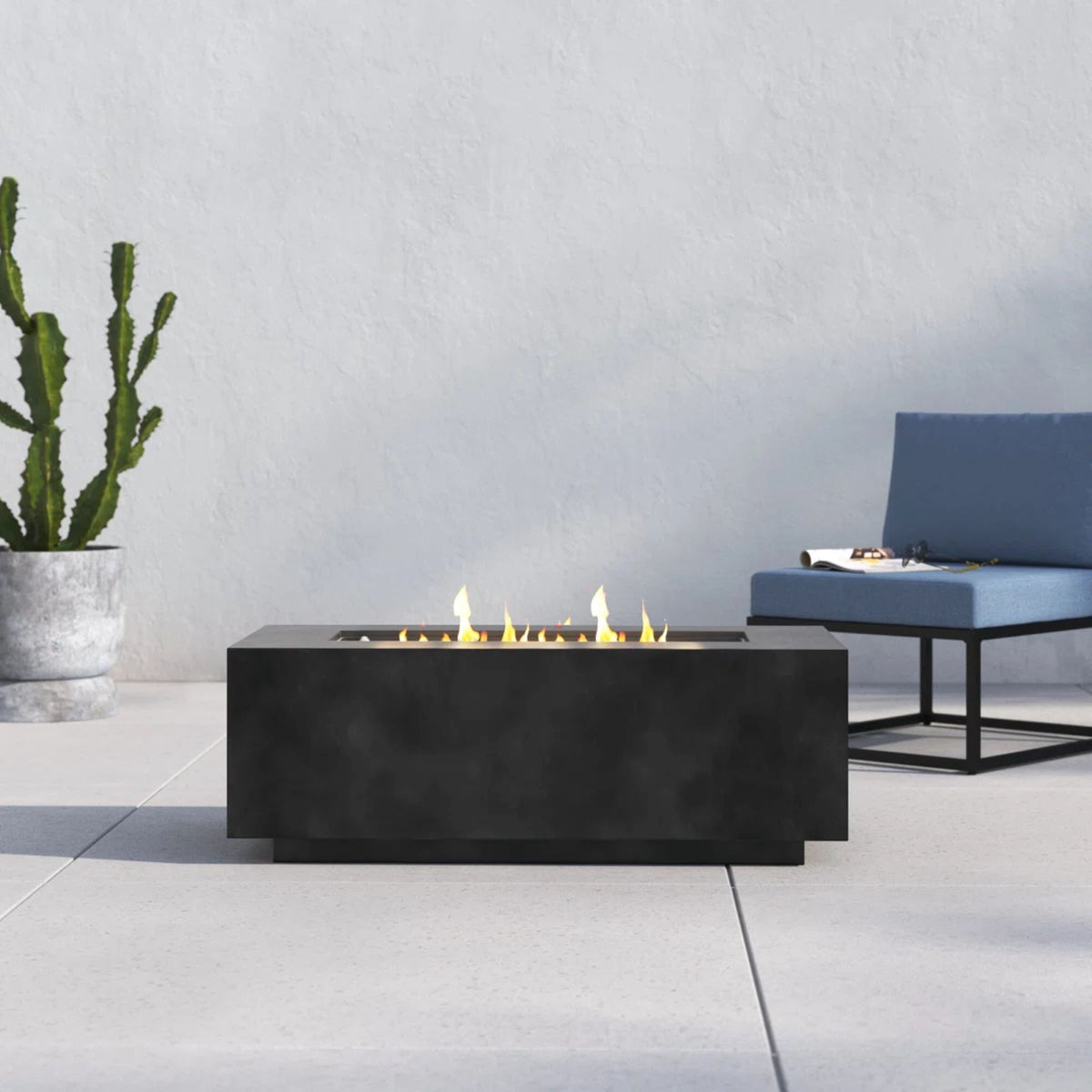 Mesa para fogata de propano para exteriores