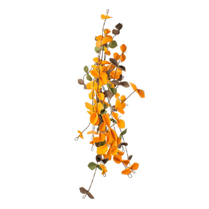 Corona de hojas de otoño, decoración botánica para el Festival de la Cosecha, el Festival de Otoño y las decoraciones de mesa de Acción de Gracias (juego de 12) - Naranja Multi