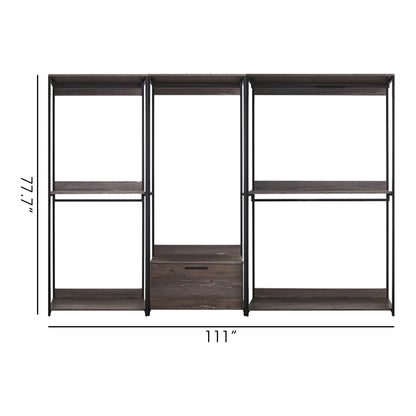 Monica - Walk-In Closet System & Modular Design - Rustic