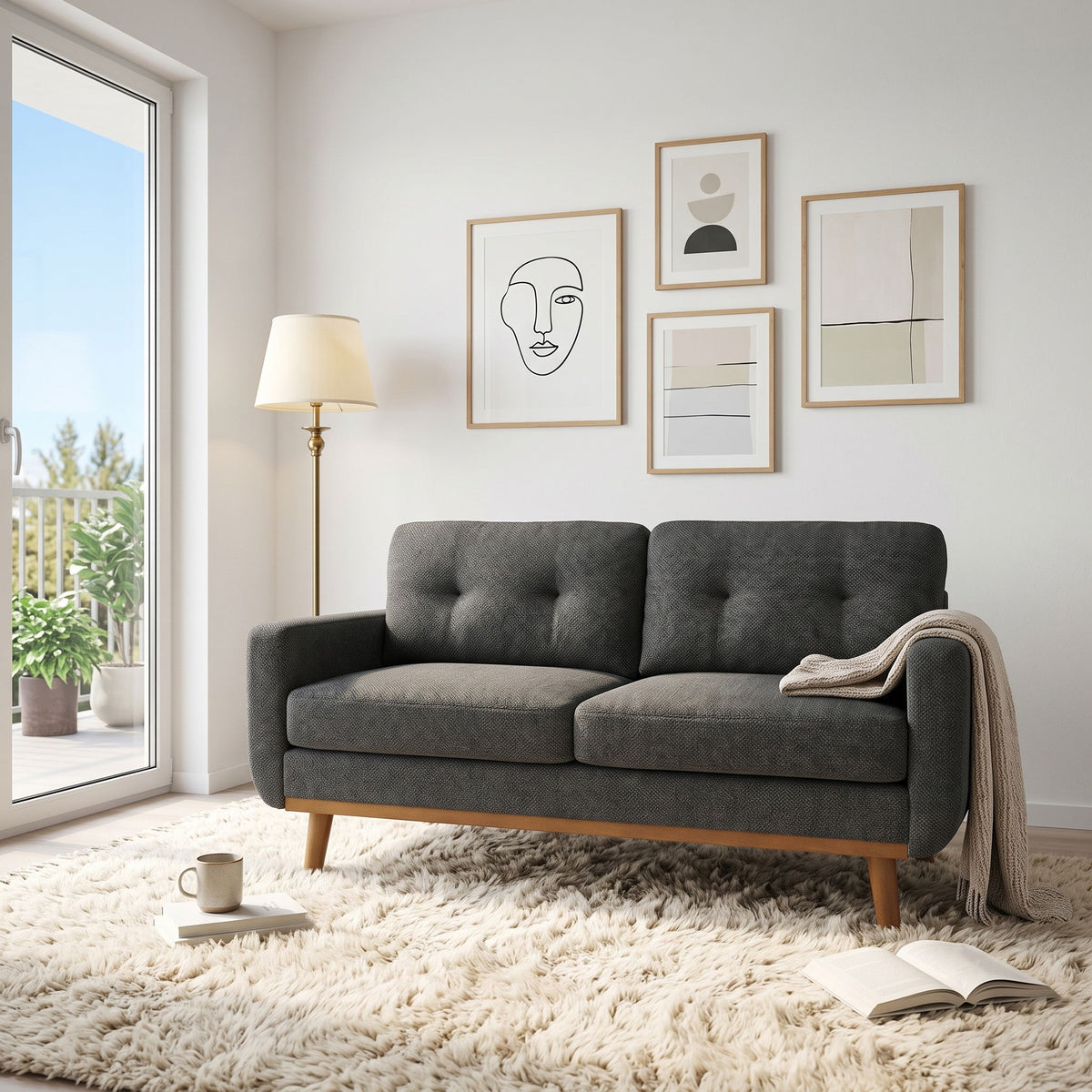 Modern 2 Seater Sofa